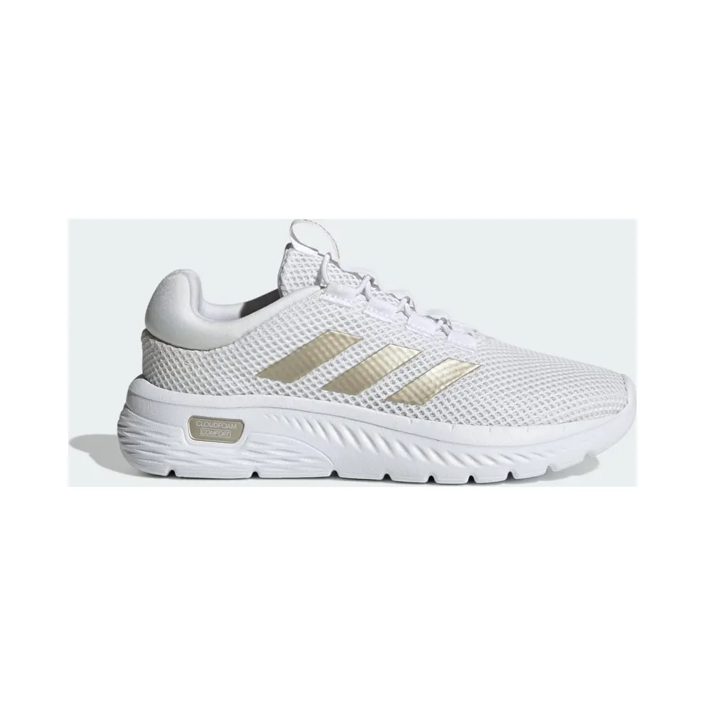 Adidas Cloudfoam Comfy Elastic Lace Cloud White / Champagne Met. / Core Black (IH3612)