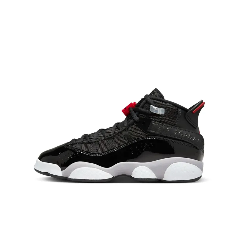 Jordan 6 Rings Black White Metallic Silver Fire Red (FZ4186-010)