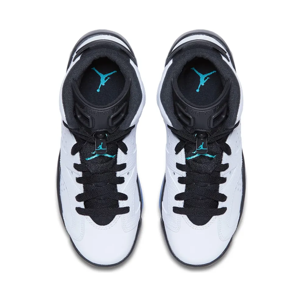 Jordan 6 Retro White Jade Black (GS) White/White-Hyper Jade-Black (384665-122)