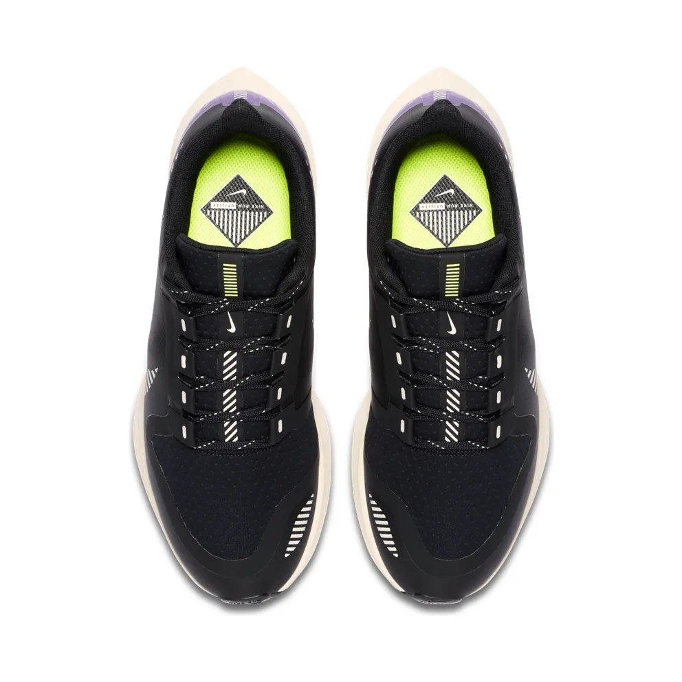 Nike Air Zoom Pegasus 36 Shield “Black / Desert Sand / Voltage Purple / Silver” (AQ8006-002)