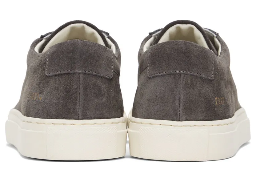 Common Projects Grey Suede Achilles Low Sneakers (ARTICLE 2327) (4)