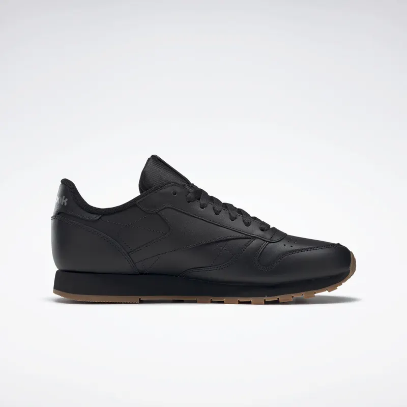Reebok Classic Leather Shoes Intense Black / Gum