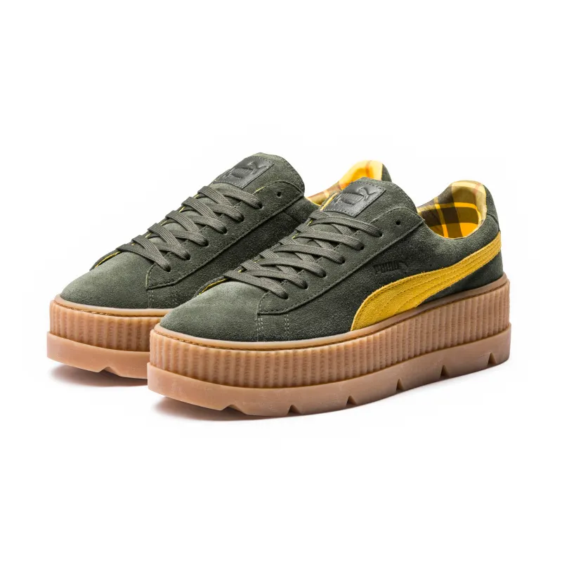 Puma Cleated Creeper Rihanna Fenty Suede Green (W) Rosin/Lemon-Vanilla Ice (366268-01)
