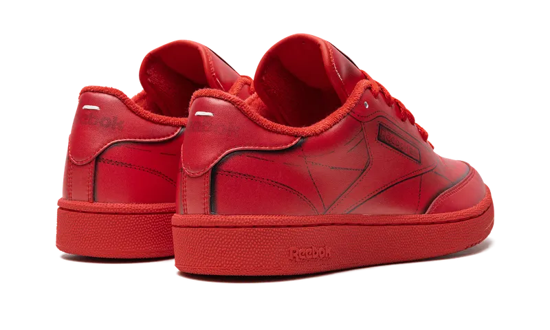 Reebok Maison Margiela Club C Shoes Vector Red / White / Black (H02408)