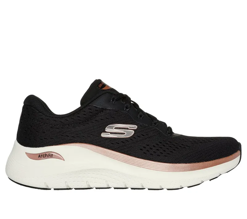 Skechers Arch Fit 2.0 – Glow The Distance Sneaker Black/Roos Gold