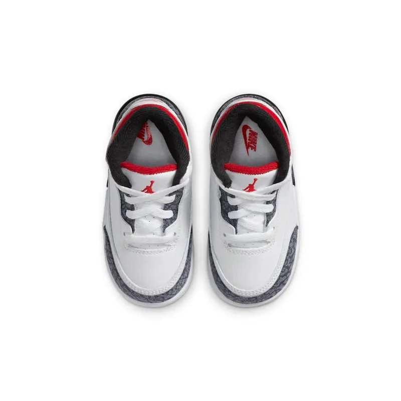 Jordan 3 Retro SE Fire Red Denim (TD) White/Fire Red-Black (DB0442-100)