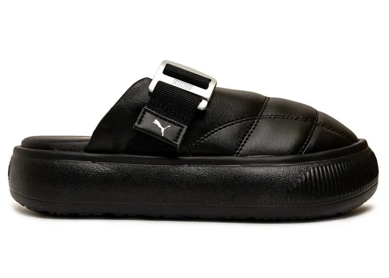 Puma Suede Mayu Leather Mule Black Silver (388598-01)