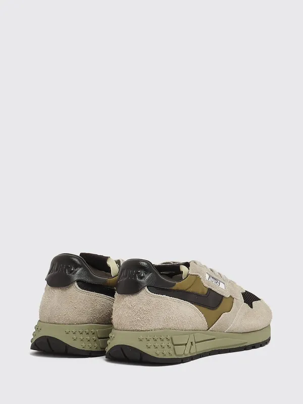 Autry Reelwind in Leather and Nylon with Worn Effect Sand (WWLMBY05)