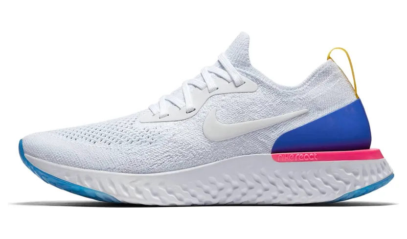 Nike Epic React Flyknit White Racer Blue Pink Blast (W)