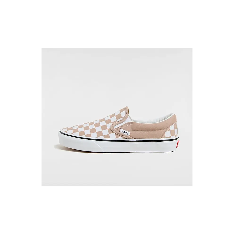 Vans Classic Slip-On Checkerboard Warm Taupe Brown White (VN000D6YE2V)