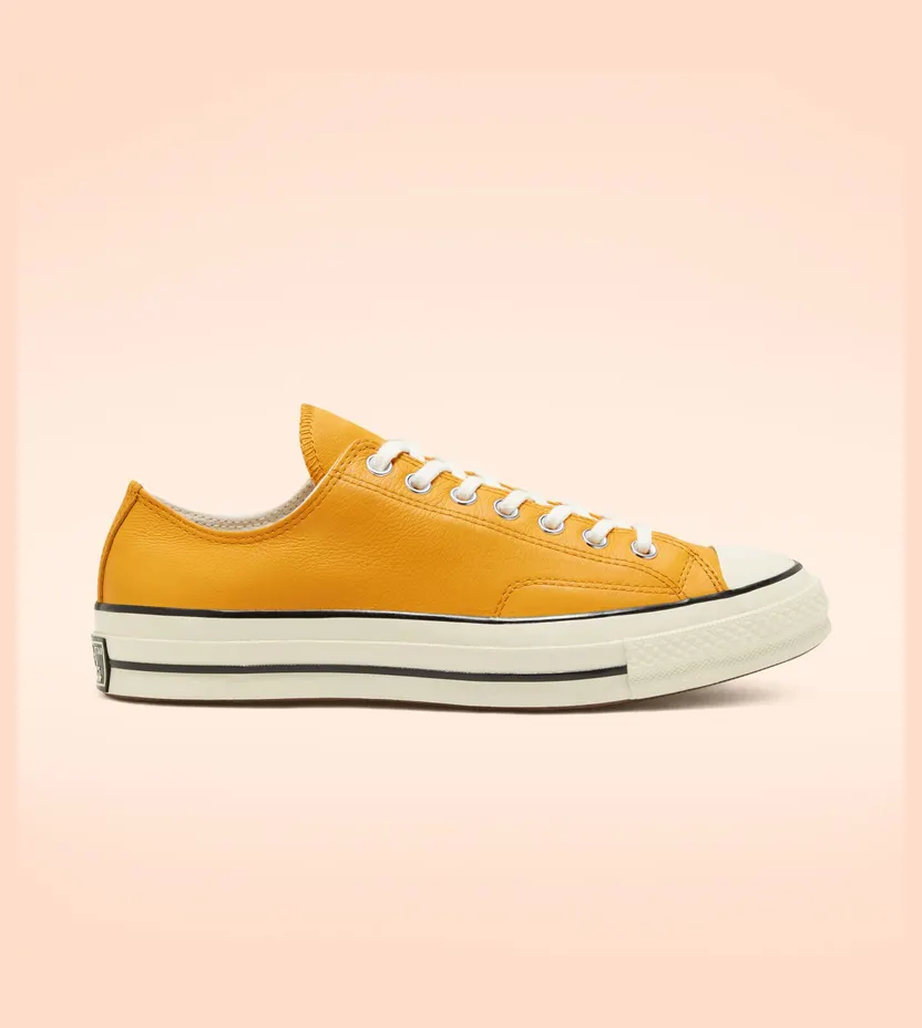 Converse Unisex Seasonal Color Leather Chuck 70 Low Top Sunflower Gold/egret/egret (167066C)