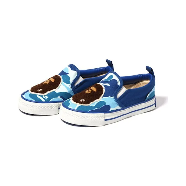 A Bathing Ape Head Slip On Blue ABC Camo (1I30-391-001 BLU)