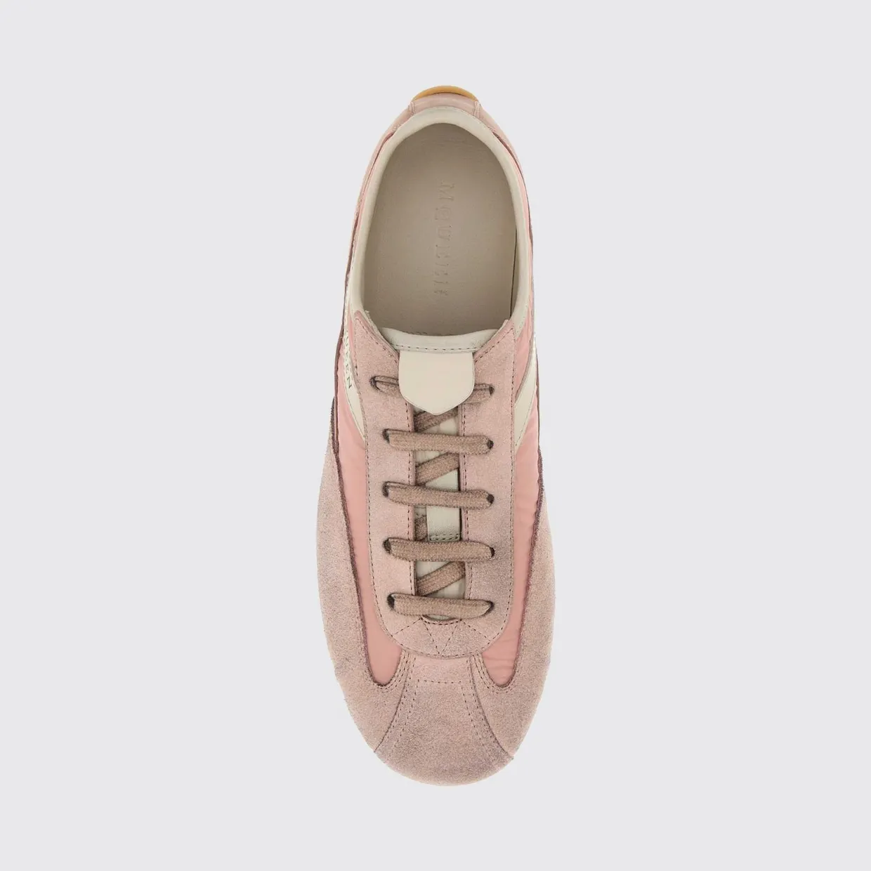 Mcqueen Bicolor Boxe Sneakers in Leather and Suede with Rubber Sole Beige (868495WIAKI2233) (2)