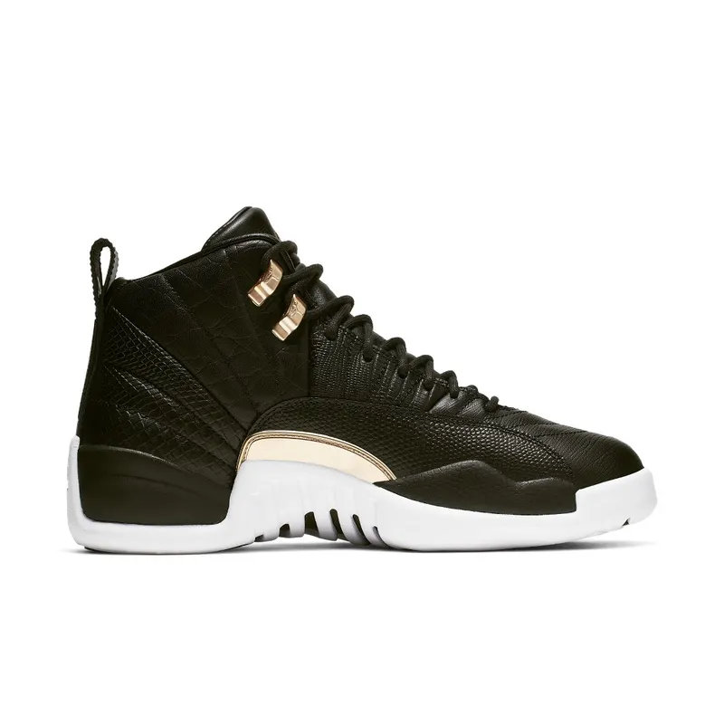 Jordan  12 Retro Black Metallic Gold White (W) Black/Metallic Gold-White (AO6068-007)
