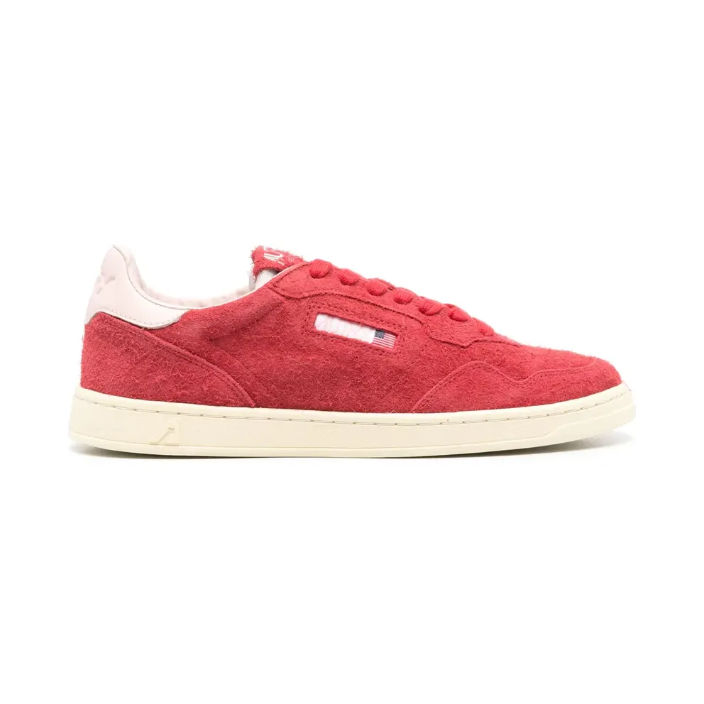 Autry Medalist suède low-top – Red (FLLMUL03)