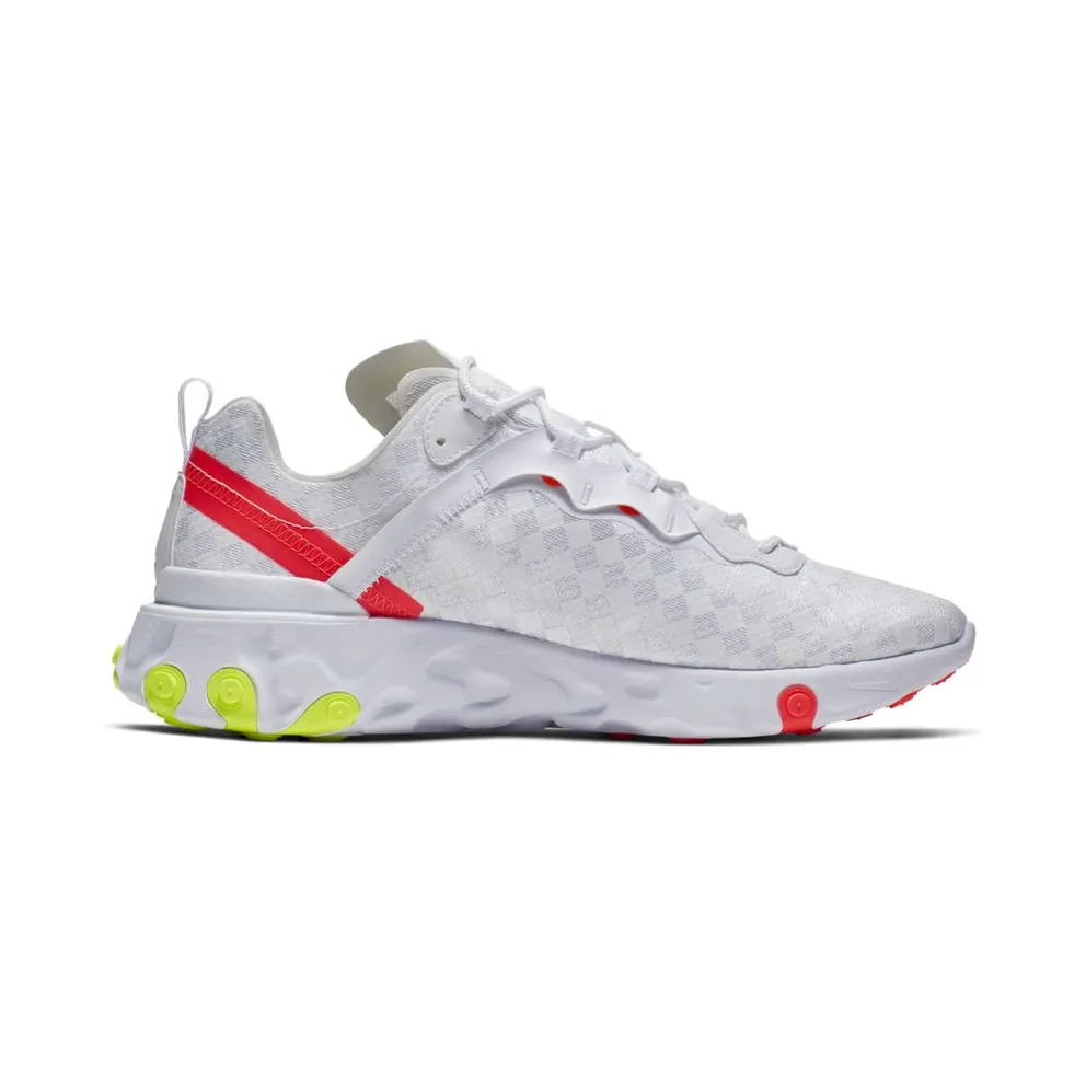Nike React Element 55 White Crimson Volt White/Crimson-Volt (CJ0782-100)