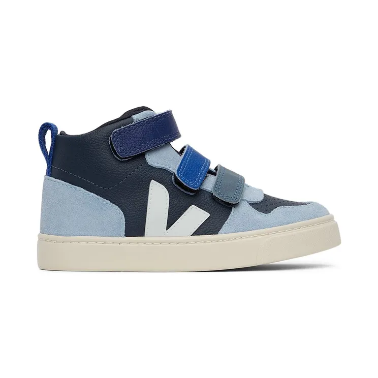 Veja Baby Blue Leather V-10 Mid Velcro Sneakers (DX0502856)