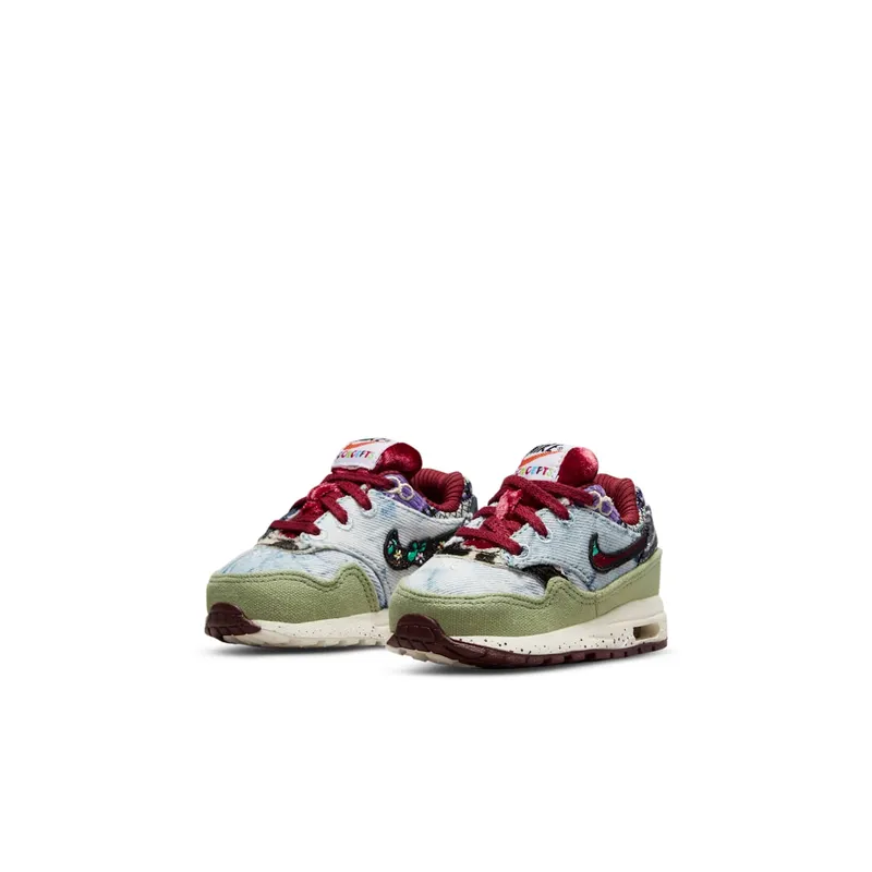 Nike Air Max 1 SP Concepts Mellow (TD) – “Oil Green / Black / Team Red / Sail” (DR2363-300)
