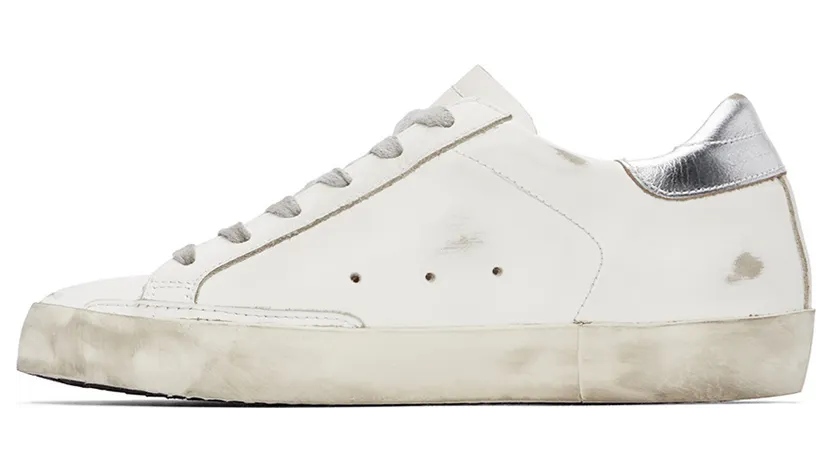 Golden Goose SSENSE Exclusive White & Silver Super-Star Classic Sneakers (GWF00101.F000214.10380) (3)