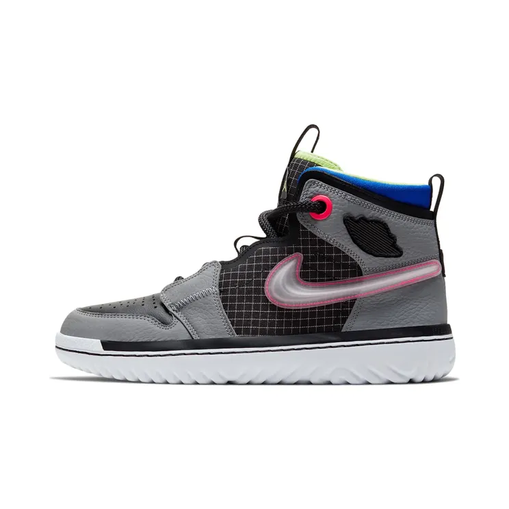Jordan 1 High React Black Particle Grey