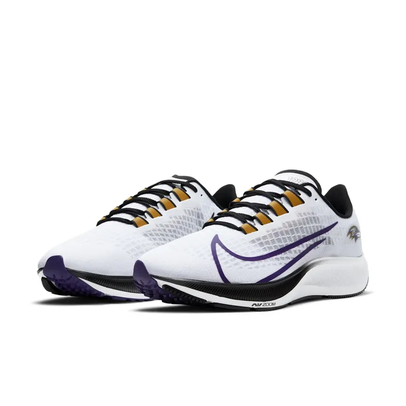 Nike Air Zoom Pegasus 37 Baltimore Ravens White/Pure Platinum-Black-New Orchid (CZ5459-100)