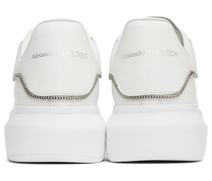 Alexander McQueen White Oversized Larry Zip Sneakers (688521WIB9P9071) (4)