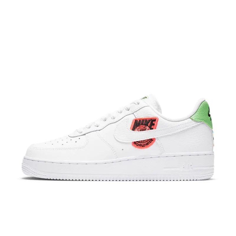 Nike Air Force 1 Low ’07 Worldwide Pack Flash Crimson Green Strike (CT1414-100)