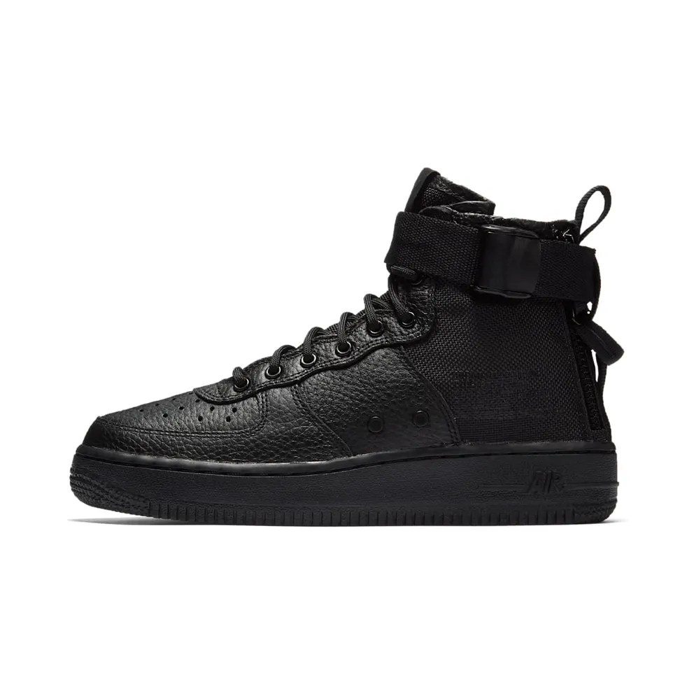 Nike SF Air Force 1 Mid Triple Black (GS) Black/Black-Black (AJ0424-003)