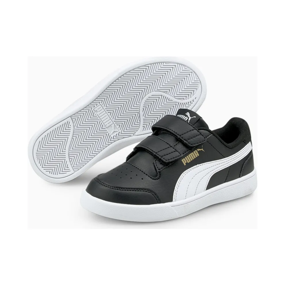 PUMA Shuffle Kids’ Black/White/Gold (375689-03)