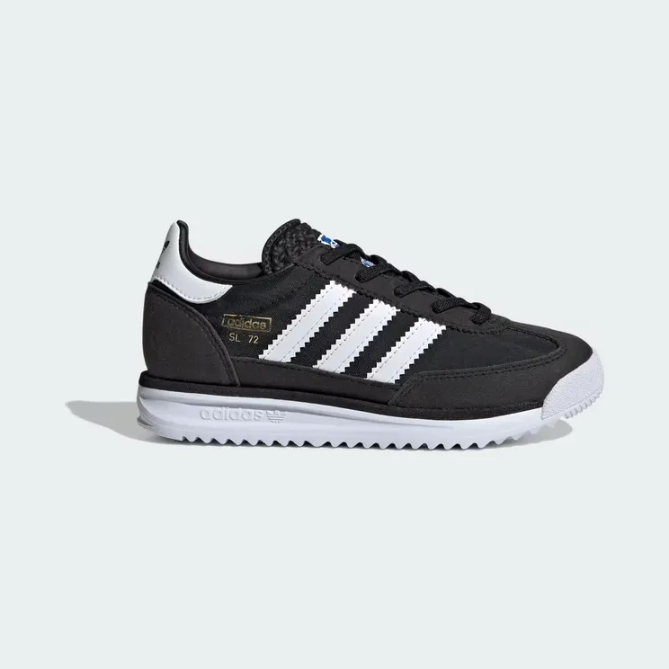 adidas SL 72 RS Elastic Laces Shoes Kids “Core Black / Cloud White / Blue” (IH2982)
