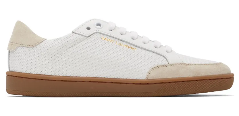 Saint Laurent White Court Classic SL 10 Sneakers (612656 1JZF0)