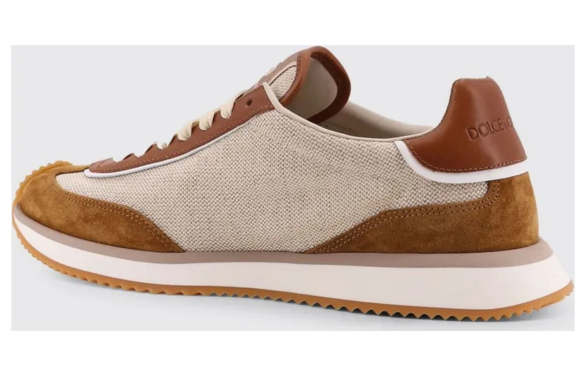 Dolce & Gabbana DG Cushion Canvas and Suede Sneakers Beige (CS2288A01278W125) (2)