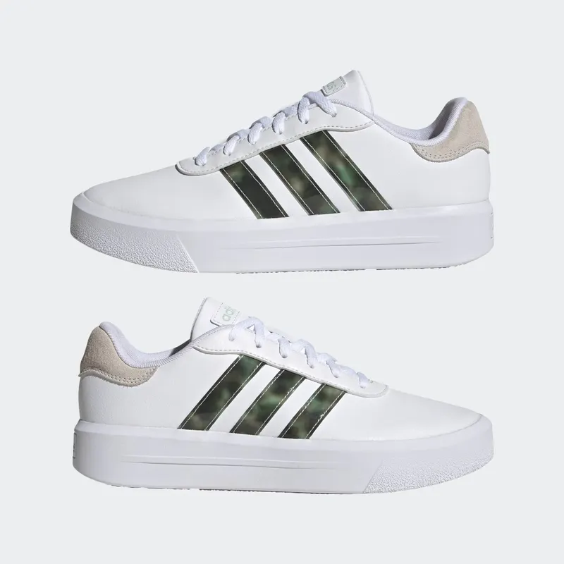 Adidas Court Platform Cloud White / Cloud White / Linen Green (HP9434)