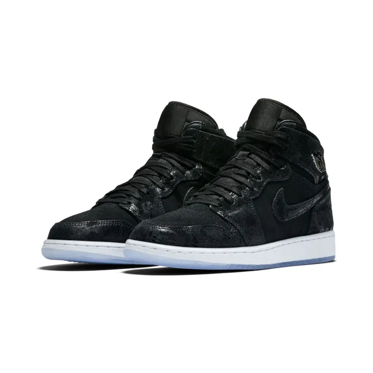 Air Jordan 1 Retro HI PREM GG Heiress – Black Suede “Black / White / Gym Red” (832596-001)