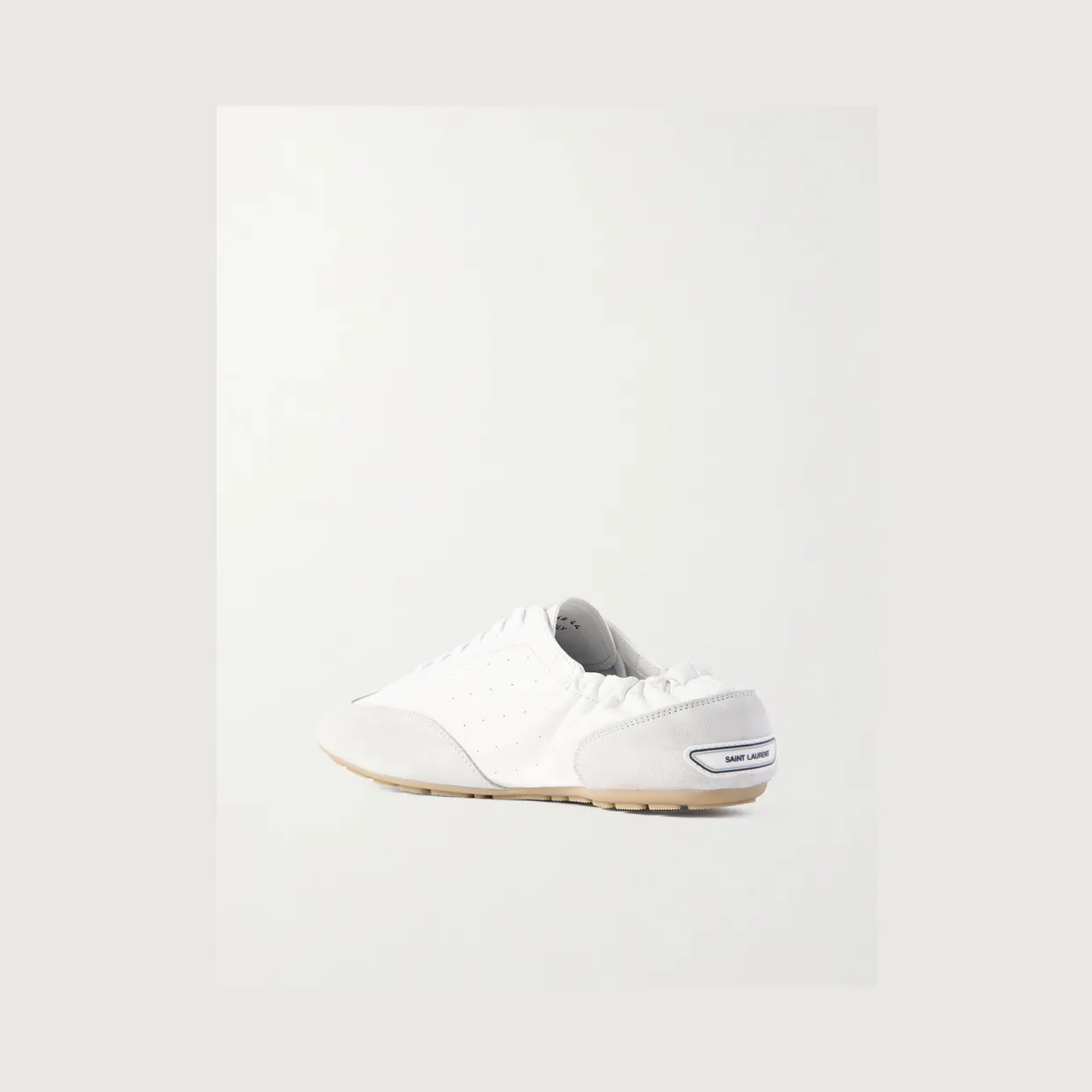 Saint Laurent Lewis Suede and Full-Grain Leather Sneakers White (862568AAGB9) (4)