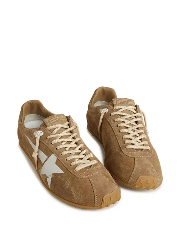 Golden Goose Marathon Speed sneakers with suède ster – Brown (GWF00892F007406)