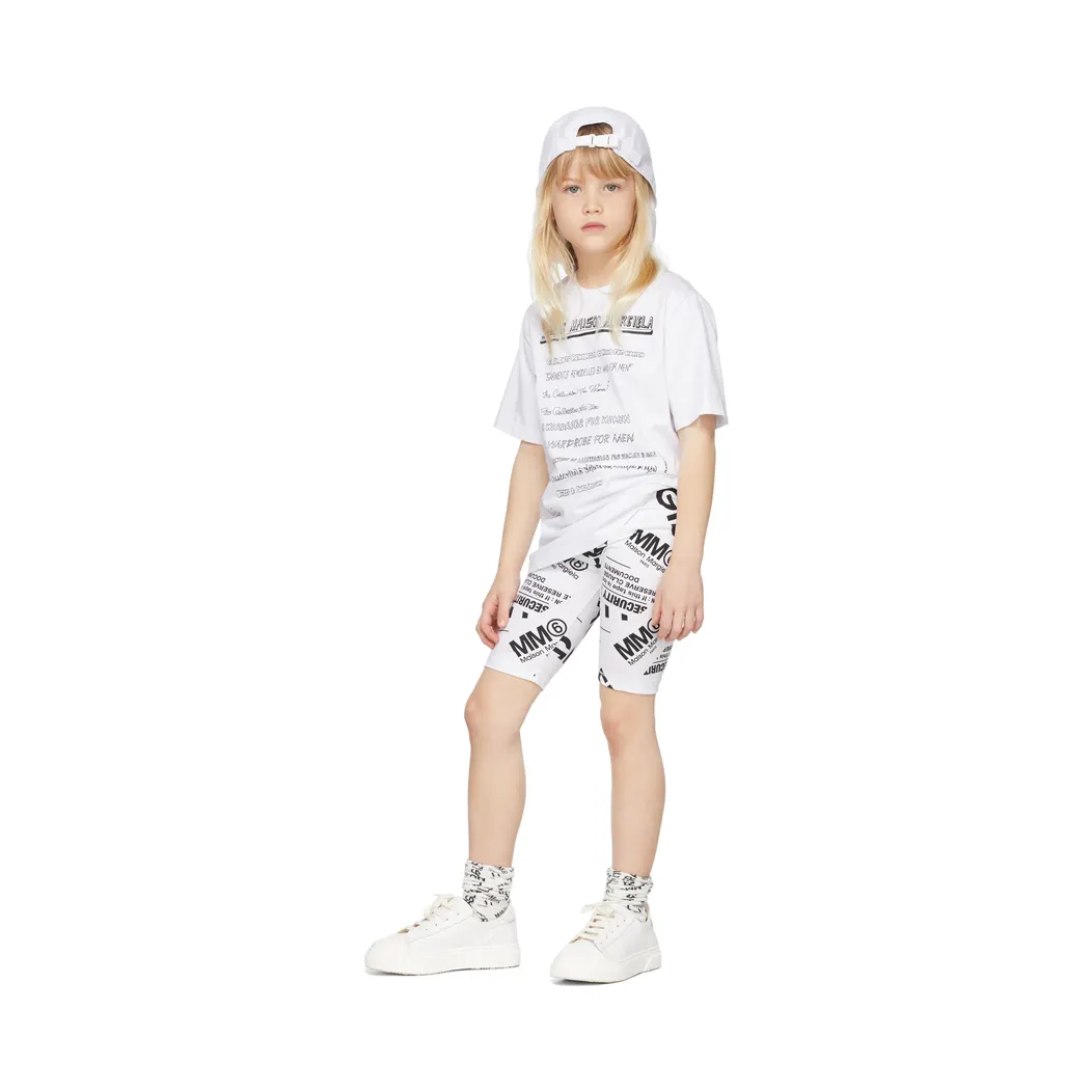 MM6 Maison Margiela Kids White & Grey Back Logo Sneakers (70340) (5)