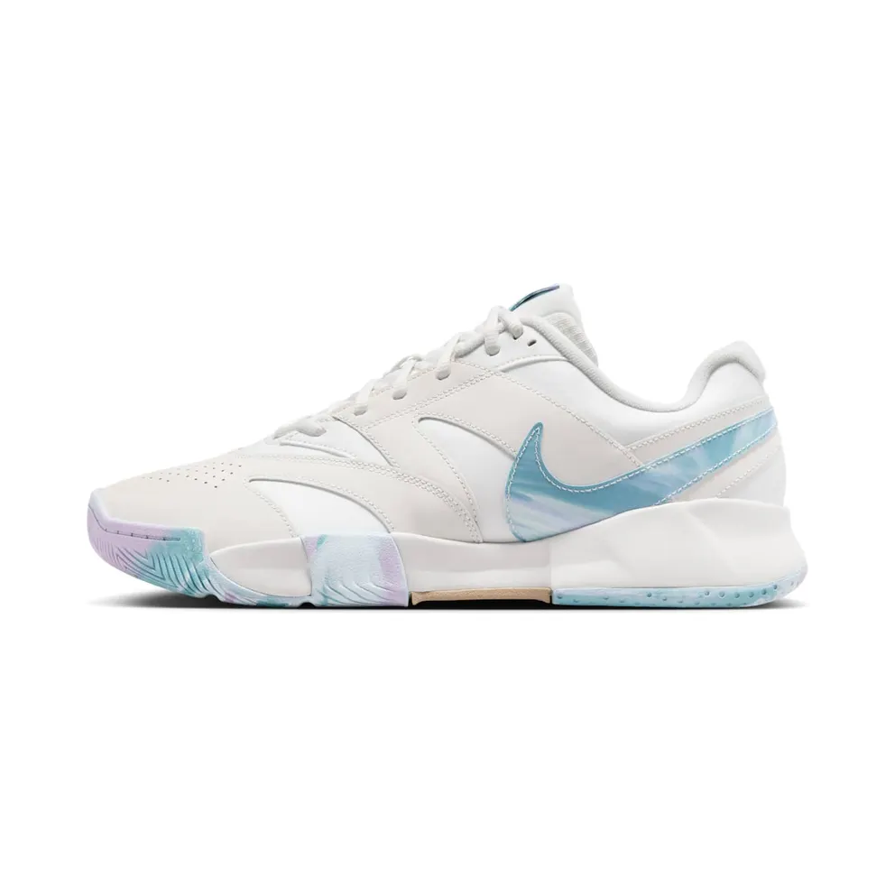 Nike Court Lite 4 Premium Leather Summit White Phantom Denim Turquoise Hemp (FV3982-100)