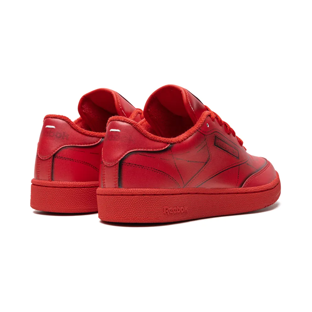 Reebok Maison Margiela Club C Shoes Vector Red / White / Black (H02408)
