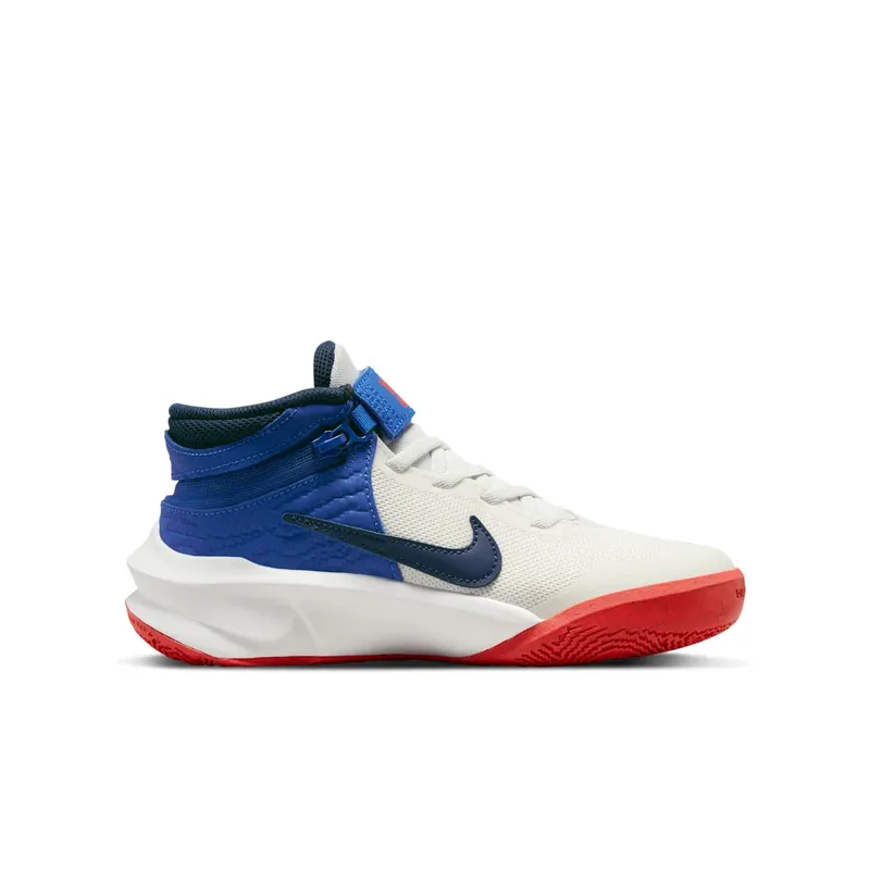 Nike Team Hustle D 10 FlyEase Older Kids’ Easy On/Off Basketball White (DD7303-103)