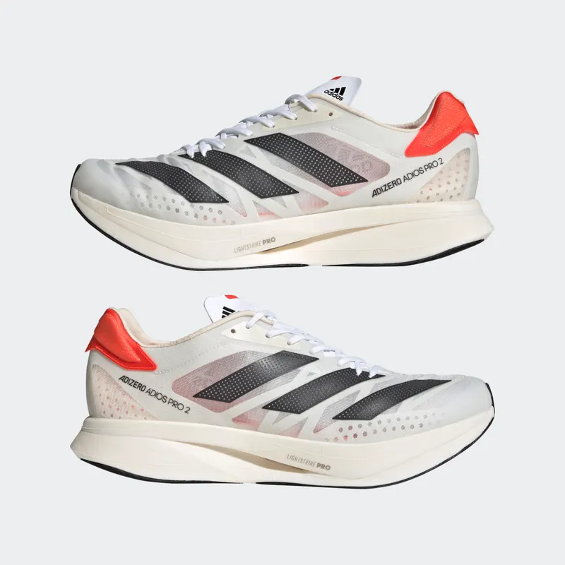 adidas Adizero Adios Pro 2.0 Cloud White / Carbon / Solar Red (FZ2477)