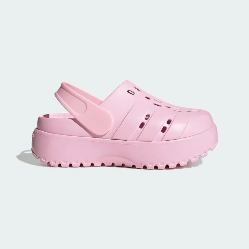 adidas Adilette Platform Clogs “Clear Pink / Clear Pink / Clear Pink” (JR2626)