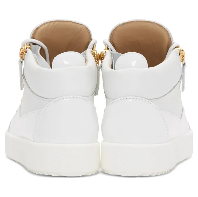 Giuseppe Zanotti White Kriss High-Top Sneakers (RU70009 72686) (4)