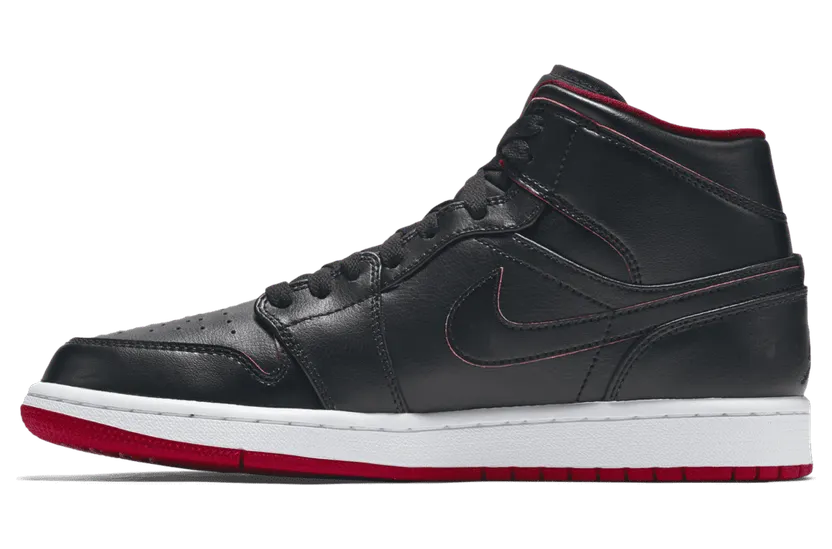 Air Jordan 1 Mid Black Gym Red (554724-028)