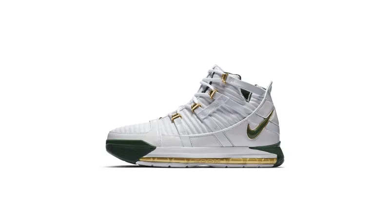 Nike LeBron 3 SVSM Home (2019) White/White-Metallic Gold Dust (AO2434-102)