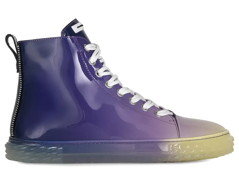 Giuseppe Zanotti Blabber glanzende high-top sneakers met kleurverloop – Paars (RM10013001)
