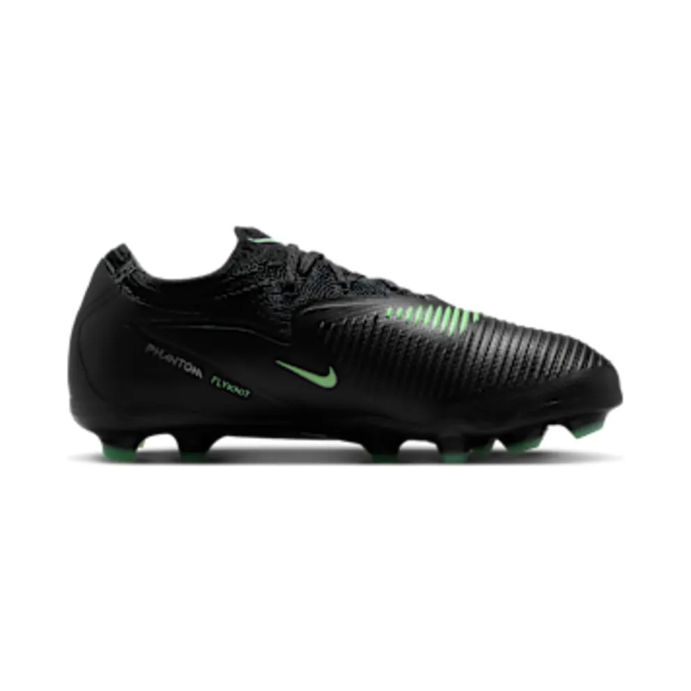 Nike Jr. Phantom 6 Low Pro ‘ Multi-Ground “Black / Illusion Green” (HM9204-001)