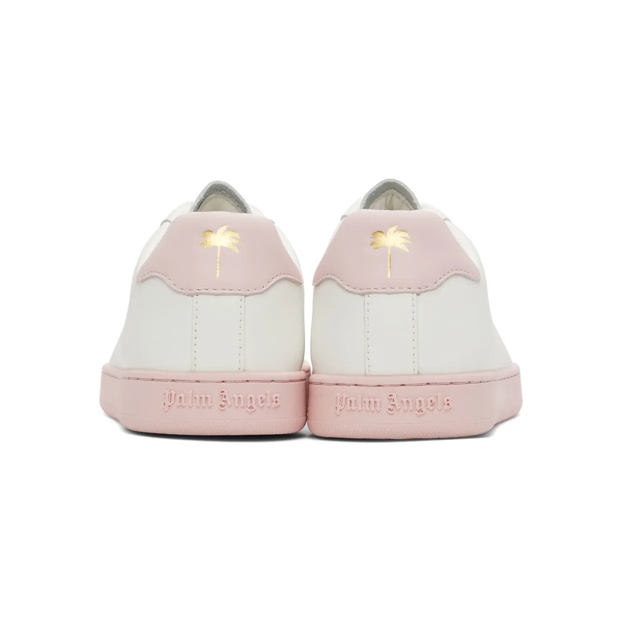 Palm Angels White & Pink Palm One Sneakers (PWIA035S22LEA0020130) (2)