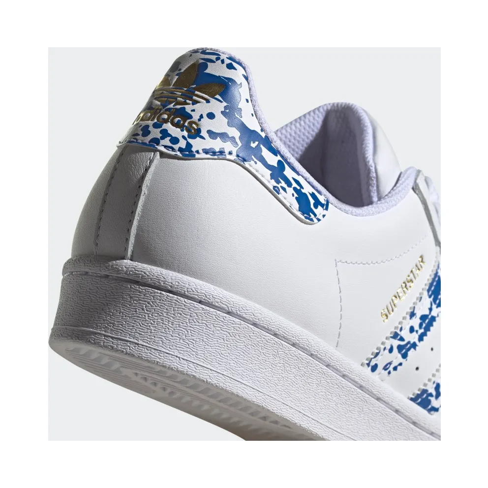 adidas Superstar Cloud White / Blue / Gold Metallic (FY7713)