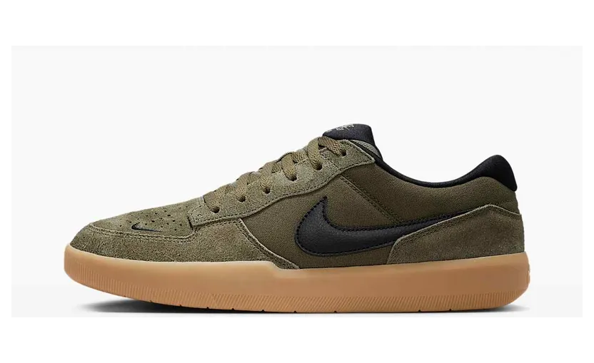 Nike SB Force 58 Skate “Medium Olive / Gum Light Brown / Black” (IQ8398-200)
